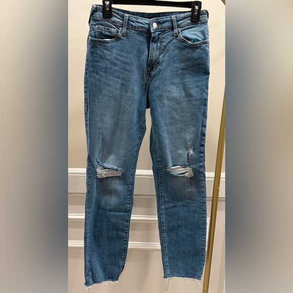 True Religion Starr Mid Rise Cropped Straight Bite Out Women's Jeans Size 28 - Picture 2 of 14